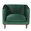 Armchair green velvet- rental furniture in Paris