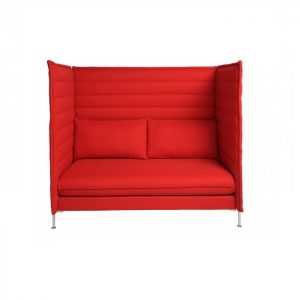 Alcove Highback Sofa in Red-rental-furniture in paris-france