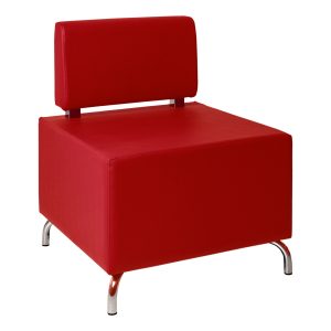 Armchair Cubos red- Rental-furniture in Paris-France