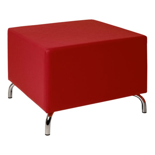 Pouf Cubos red -Rental-furniture in Paris-France