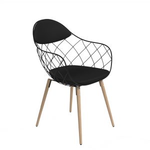 Zoug chair black - rental-furniture in paris-france