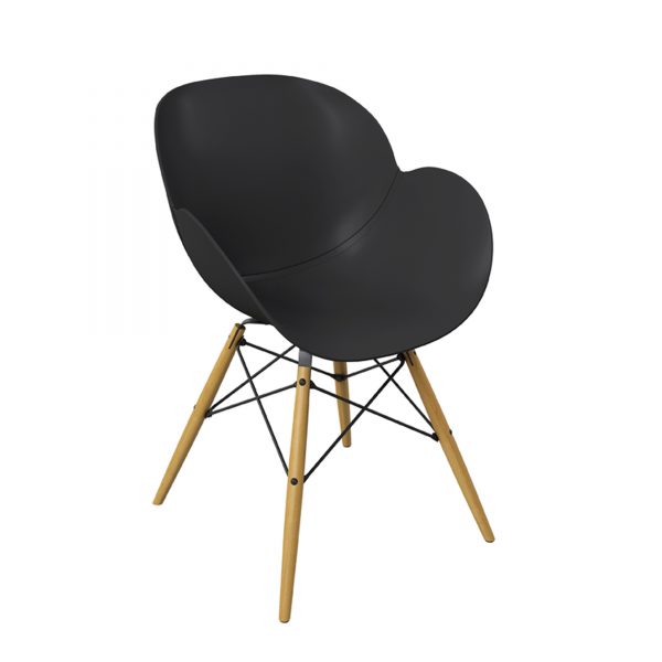 Chair Wendel - black -Rental-furniture in Paris-France
