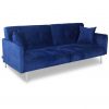 Sofa velours_bleu -Rental-furniture in Paris-France