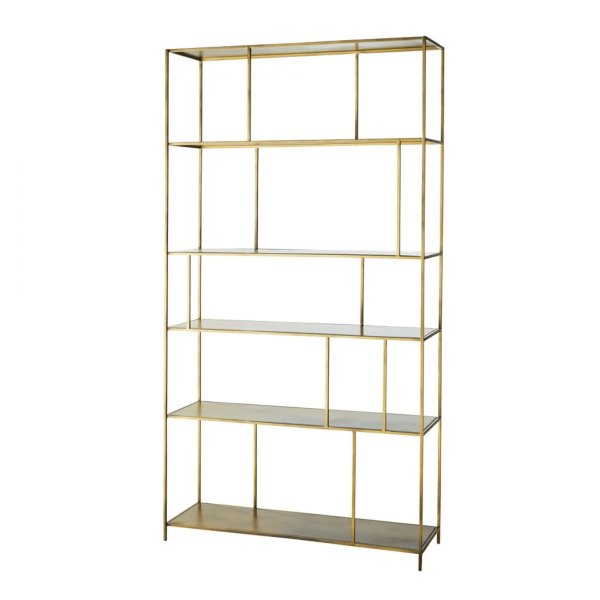 Montecito Gold Metal Shelf - Rental-furniture in Paris-France