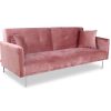 Sofa velours_pink -Rental-furniture in Paris-France